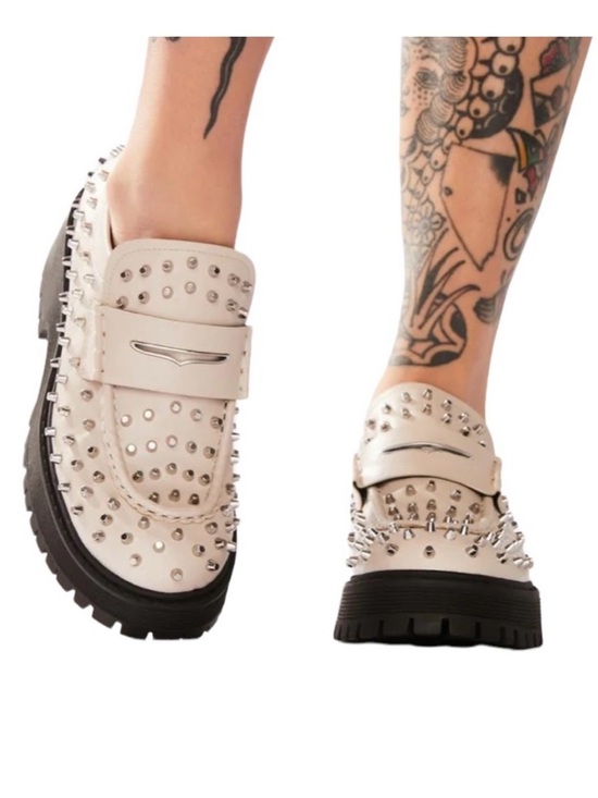 Steve Madden Shoes - Steve Madden  Malvern Studded Loafers lug
